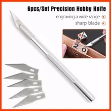 HOBBY KNIFE Razor Sharp Cutter Arts Craft Cutting Tool Exacto +Blade Refills 6B