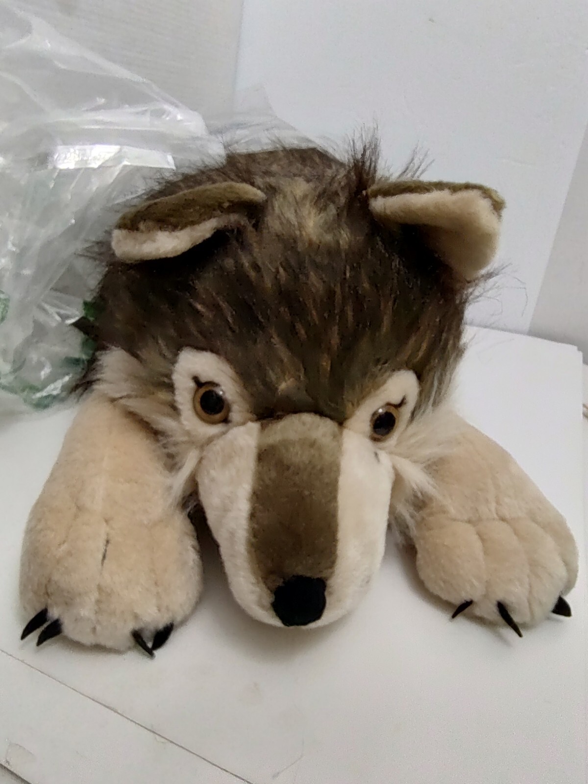 Wild Republic Jumbo Wolf Plush Giant Stuffed Animal Realistic 30" Long