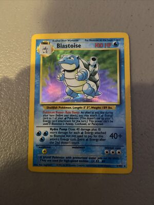 1995 blastoise pokemon card Blastoise Hollow Pokémon Card 1995 PSA 9
