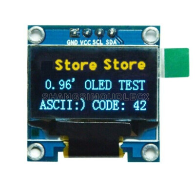 0.96'' 128X64 OLED I2C IIC Serial LED Display Module for Arduino Yellow Blue LCD