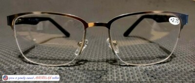 men women BIFOCAL READING glasses SPRING HINGES Matte frame +100~+400 FREE STUFF