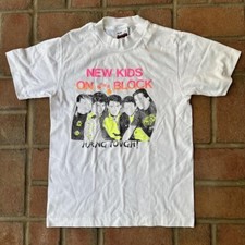 Vintage 1989 New Kids On The Block Hangin  Tough shirt Concert BL232