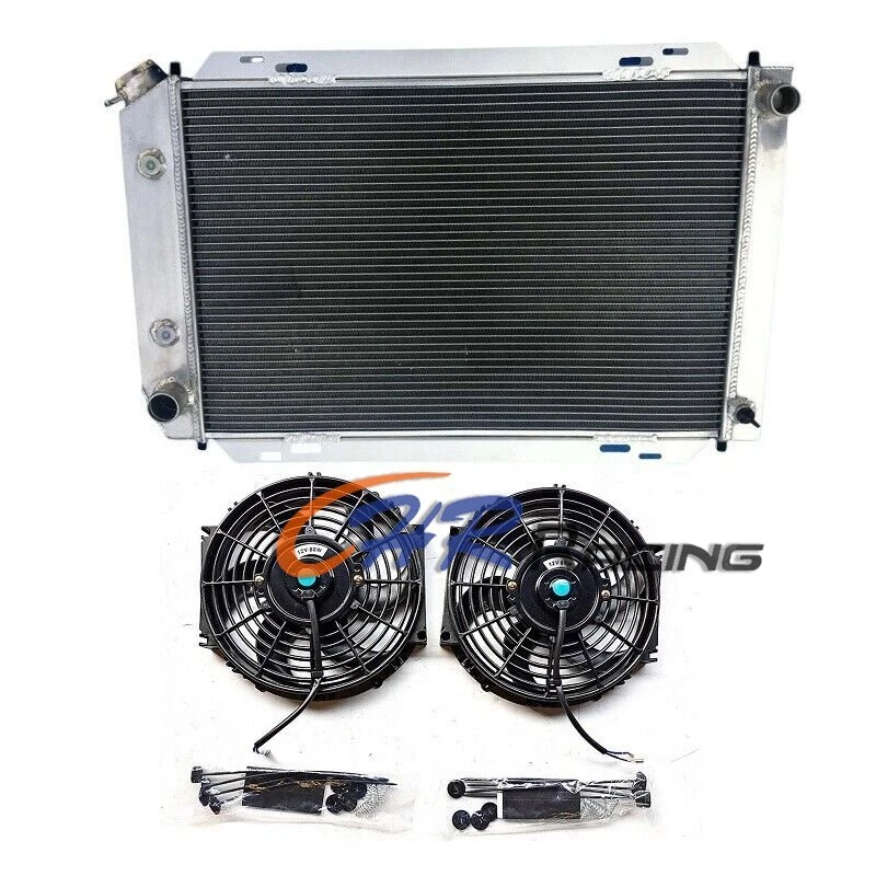 RADIADOR ALUMINIO + VENTILADORES FORD MUSTANG 1979-1993 1980 1981 1982 1983 1984 85 Foto 2 de 4
