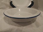 2 Mason Cash Enamour Baking/Casserole Dish White/Blue Rim Stoneware England 9.5" — photo 3