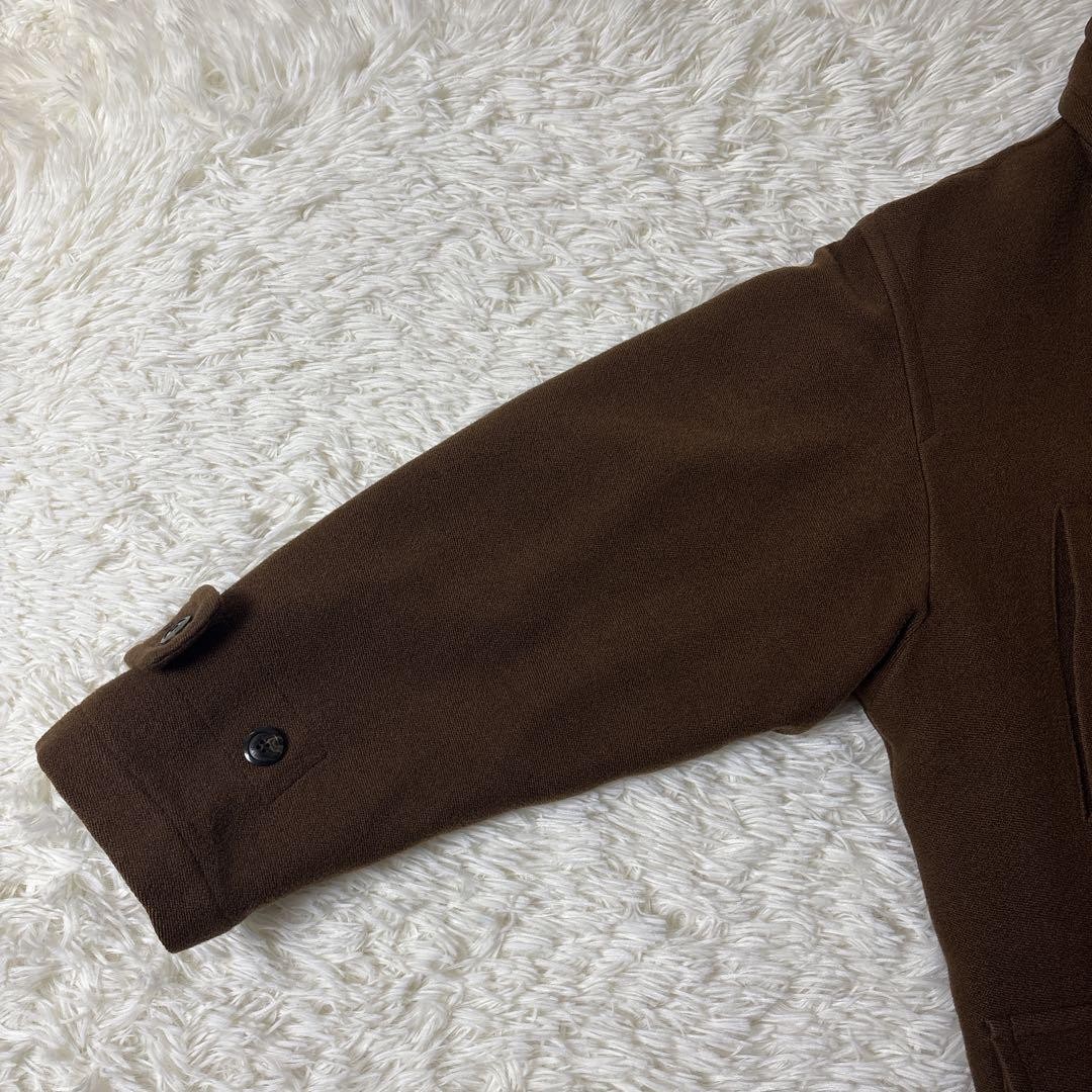 Burberry wool coat with stowable hood quilted brown size 52 rare Men's thumbnail 20