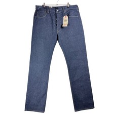 Levis 501 Original Mens Dark Wash Straight Leg Button Fly Jeans 36x34 005012331