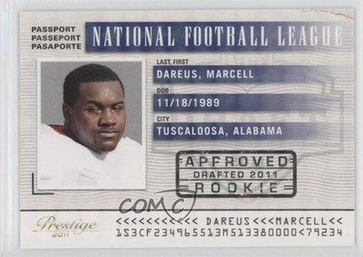 2011 Panini Prestige NFL Passport Holokote /100 Marcell Dareus #23 Rookie RC 0t1