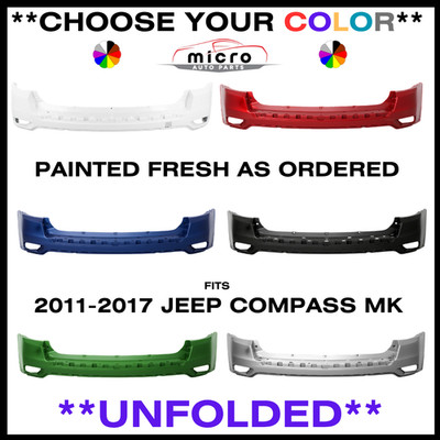NEW REAR BUMPER FOR 2011-2017 JEEP COMPASS MK  CHOOSE YOUR COLOR CH1114103