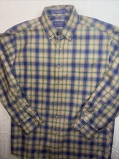 Pendleton Sir Pendleton 100 Virgin Wool Plaid Shirt Mens Medium  Large Fit  USA