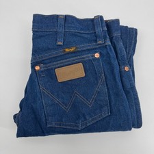 Wrangler 13MWZ Mens Indigo Blue Cowboy Cut Straight Leg Jeans 30x34 A707 Denim