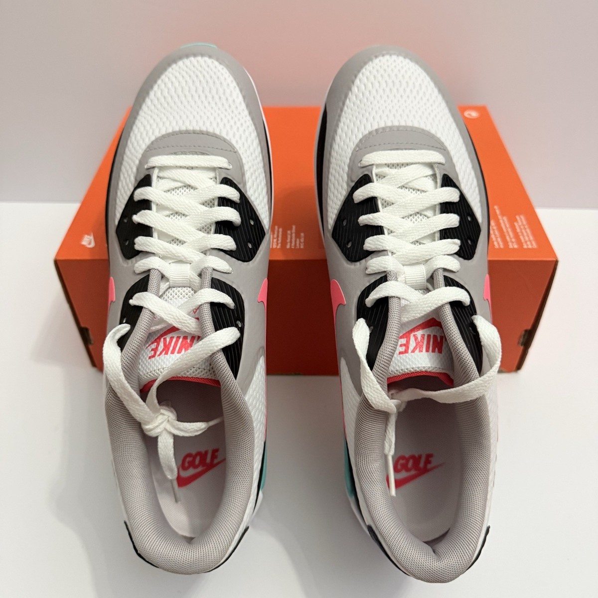 Rare” Nike Air Max 90 G Golf White Hot Punch Black CU9978-133