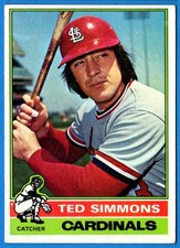 1976 Topps Ted Simmons St. Louis Cardinals #290