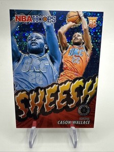 Cason Wallace-2023-24 Panini NBA Hoops Premium Stock #3 - Sheesh Red Disco /99