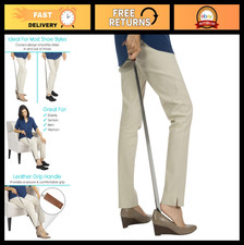 Extra Long Metal Shoe Horn 31.5" - Easy Reach Assist for Seniors Adults