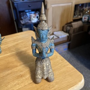 STATUETTA STATUA BRONZO THAILANDIA TEPPANOM THEPANOM  XX SECOLO arte orientale