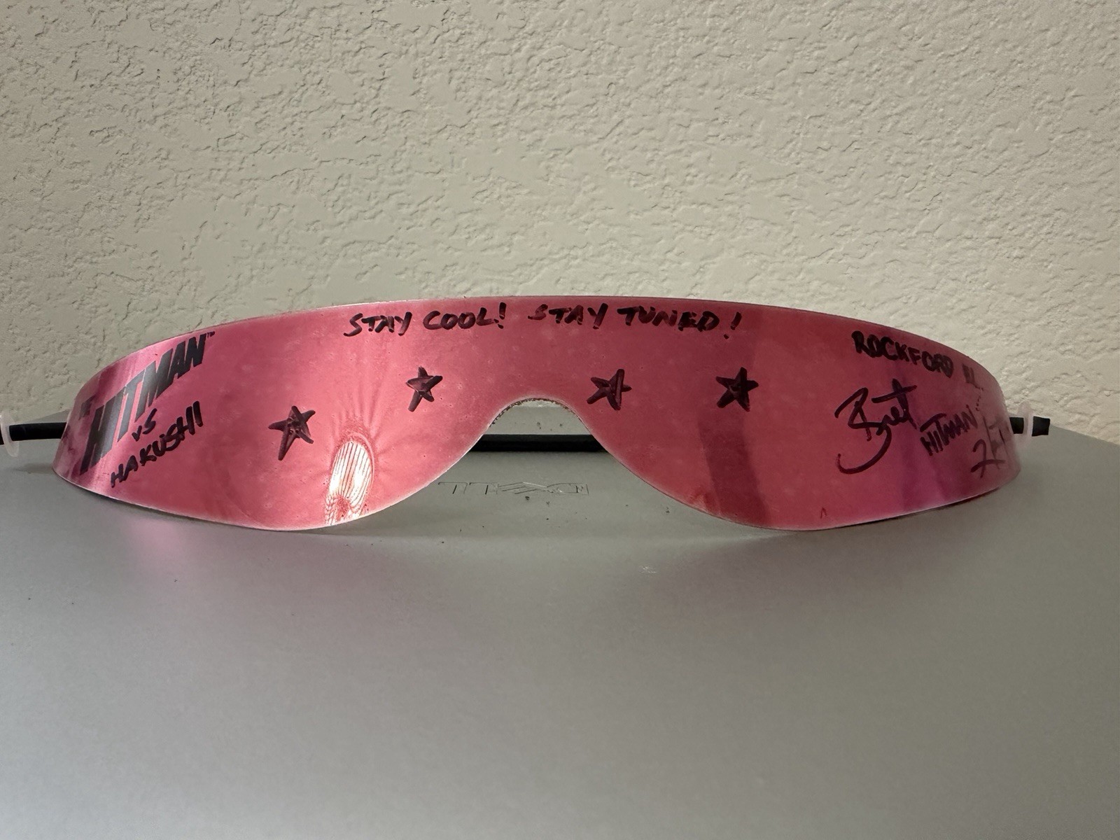 Event Worn Bret “Hitman” Hart Signed Glasses 1995 Vs Hakushi WWF
