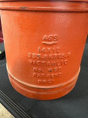 Victaulic AGS WG84050GF0 W50 Ductile Iron Concentric Reducer 14 x 12 in Grooved