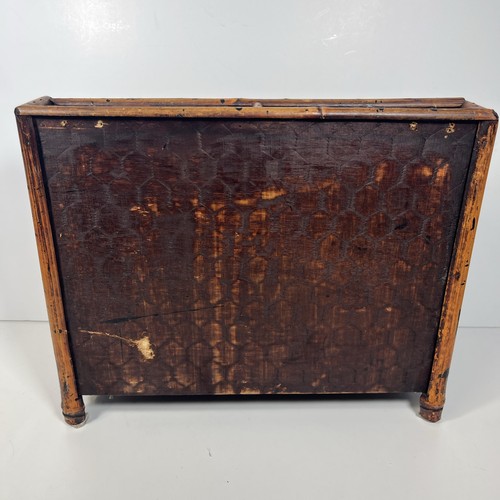 Vintage Victorian Bamboo Chinoserie Desk Organizer 19th Century - Picture 12 of 16