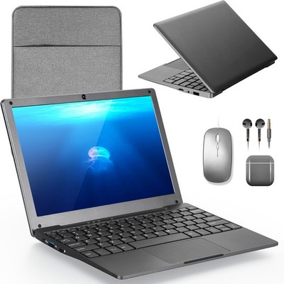 Mini Notebook 10 Zoll Windows 11 Intel Celeron Quad-Core 8GB+128GB SSD WLAN WiFi