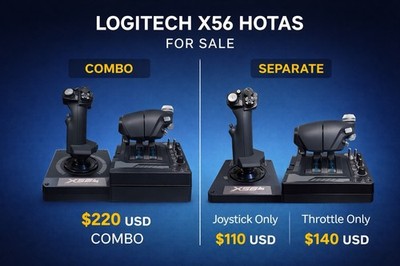Logitech X56 HOTAS Wired Throttle Controller Black for PC Console Game(s)