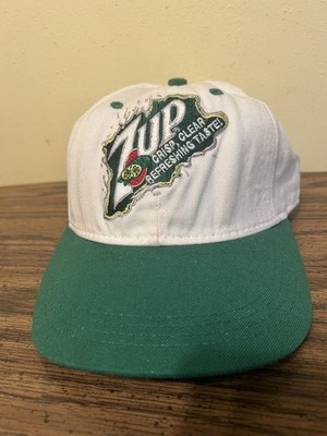 Vintage 7up Crisp, Clear Refreshing Taste Soda/Pop Royal Grip Hat Cap Made USA