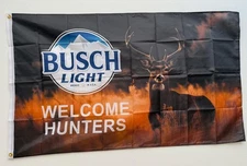 Busch Light Beer Welcome Hunters Deer Animal Hunting Season 3x5 Ft Flag Banner