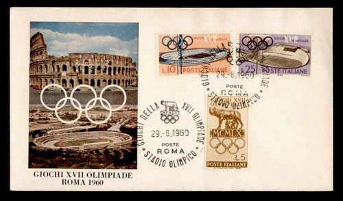 DR WHO 1960 ITALY FDC? OLYMPICS COMBO R42009