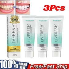 3BOX LIVFRESH Toothpaste Gel Clinically Proven to Remove Plaque 250% Better//-