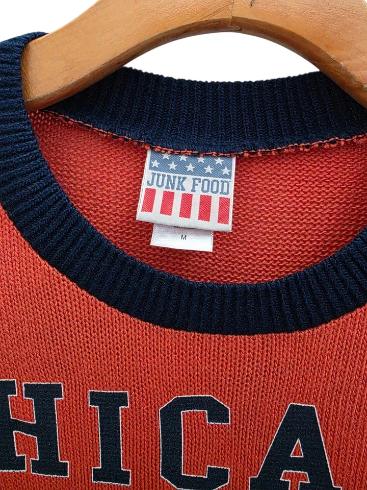 Suéter Pullover Tejido Comida Chatarra 2014 Chicago Bears Fútbol NFL Para Mujer Talla M Foto 3 de 4