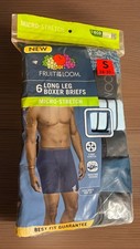 Fruit of the Loom Mens Micro-Stretch Long Leg Boxer Briefs Sz S 28-30 12/total