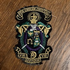 Vtg Lambda Chi Alpha Fraternity Crest Patch Per Crucem Crescens Vir Quisque Vir