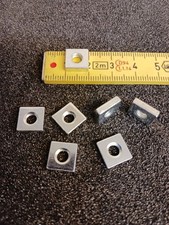 Vierkantmutter M5 10x10x2,5mm Gleitmutter Schiebemutter Gewindeplatte, Neu