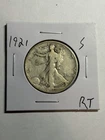 1921-S Walking Liberty Silver Half Dollar Early Rare Key Date VG