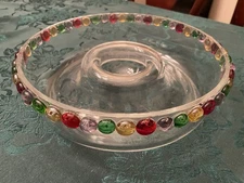 Gorgeous Art Deco Vintage Dary Rees Chips and Dip Large Serving Tray