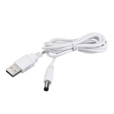 USB 2.0 a Type Male to DC5V Power Plugs Barrel Connector Charge Cable White