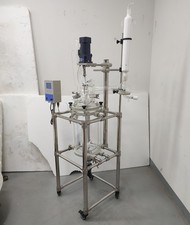NEW 10L Double Layer Lab Glass Reactor 110V Chemical Reaction Vessel Lab Reactor