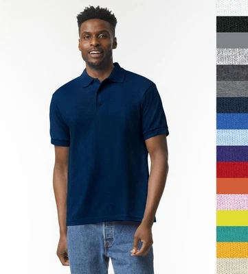5 Stück Set Gildan Herren Poloshirt Rippstrickkragen 50/50 DryBlend Jersey S-3XL - Bild 1 von 3