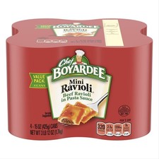 Chef Boyardee Mini Ravioli In Pasta Sauce, 15 Ounce Each, 4 Pack