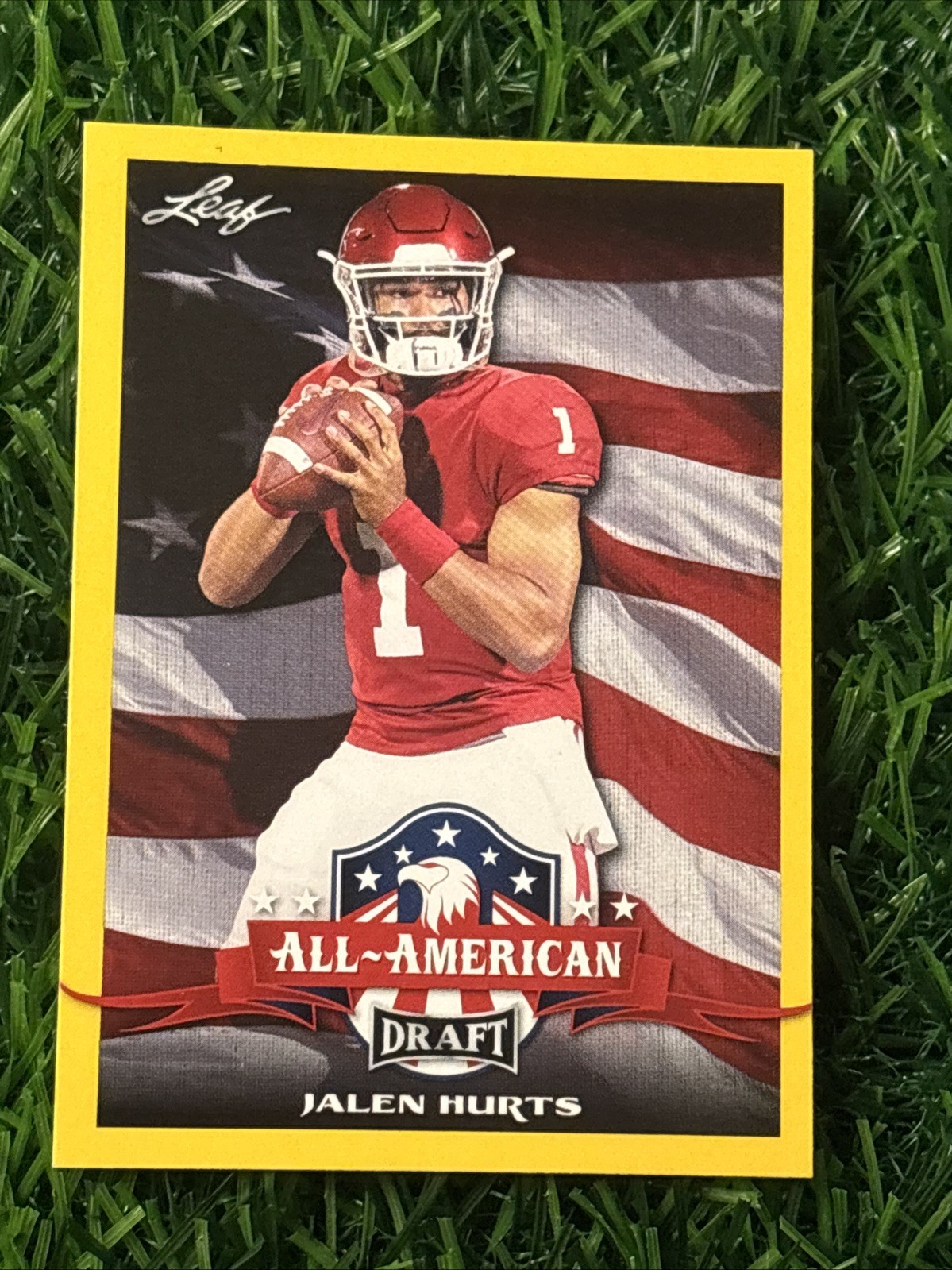 Jalen Hurts 2020 Leaf Draft Gold #75 Rookie Oklahoma Sooners RC