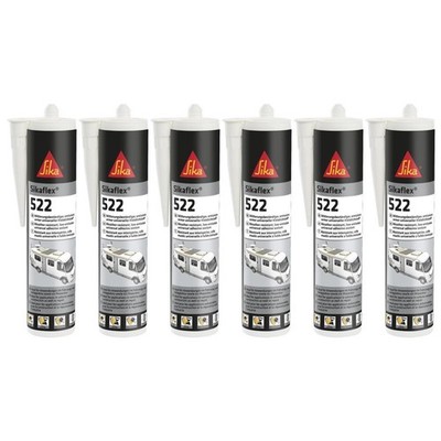 6x Sikaflex 522 Spachtelkleber Dichtmasse Caravan Wohnmobil Kfz 300ml Kartusche