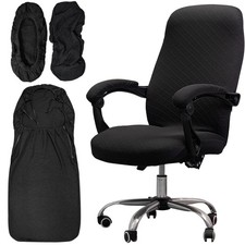 Office Chair Cover with Armrest Covers Universal Stretch Desk Chair Cover, C...