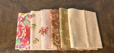 MODA Fat Quarter Bundle Lot of 7 Assorted Florals Fabrics 100 Cotton 18"x22"