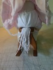 Vintage Porcelain Doll On Wooden Rocking Horse. 14" Tall. Perfect Condition — photo 7
