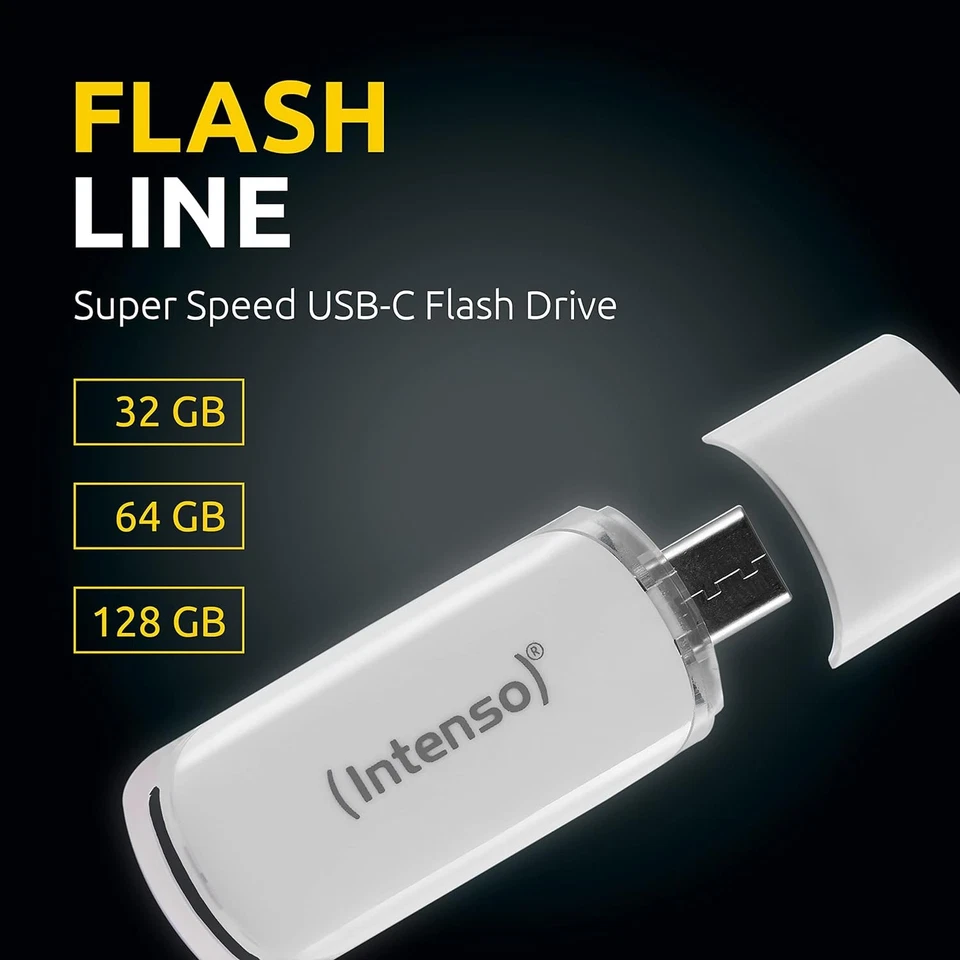 Intenso Flash Line 64 GB - TYPE C Flash Drive - Super Speed USB 3.1, white 64GB - Image 4 of 4
