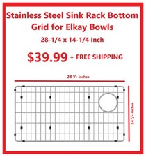 Stainless Steel Sink Rack Bottom Grid for Elkay Bowls 28-1/4 x 14-1/4 Inch
