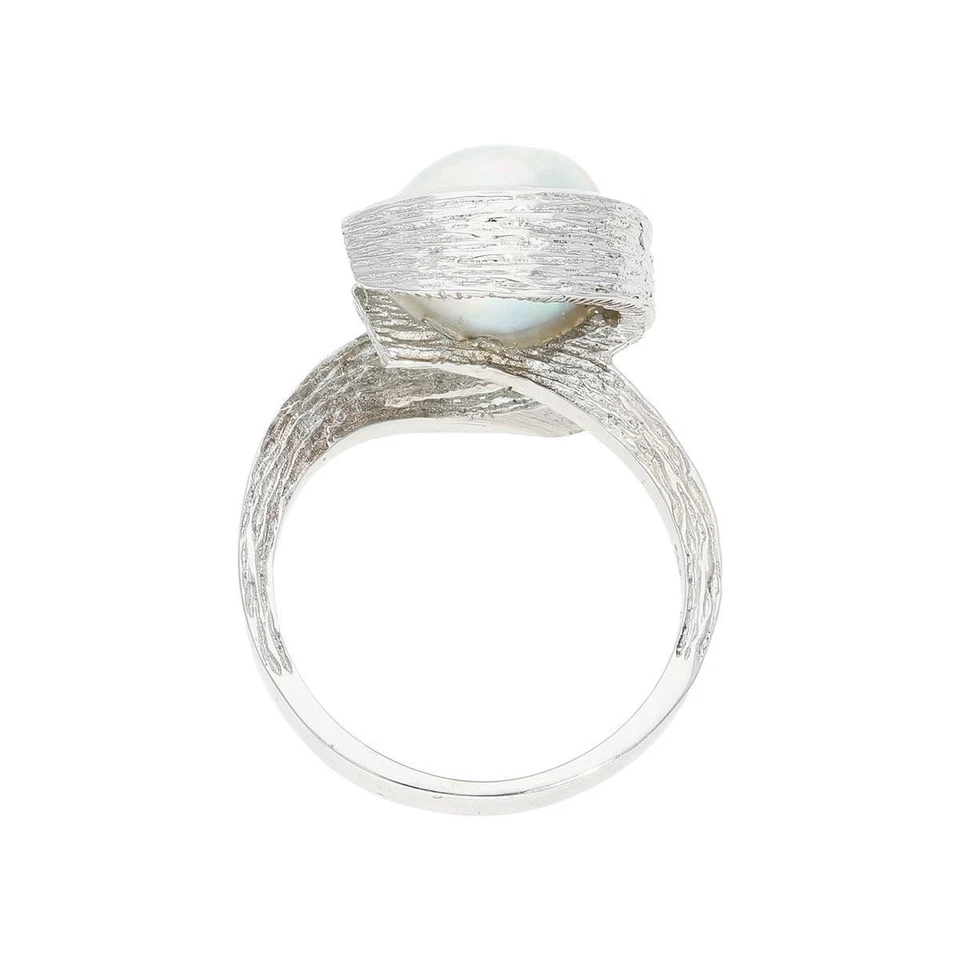 Weißgoldring 585 mit Perle Second Hand 25324364 getragen - Bild 3 von 4