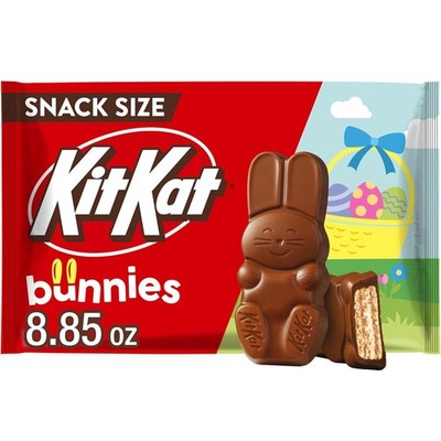 KIT KAT Milk Chocolate Wafer Snack Size Bunnies,  Candy Bag, 8.85 oz