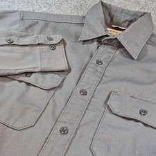 Carhartt Relaxed Fit Work Shirt Mens Medium Gray Long Sleeve Button Up Pockets