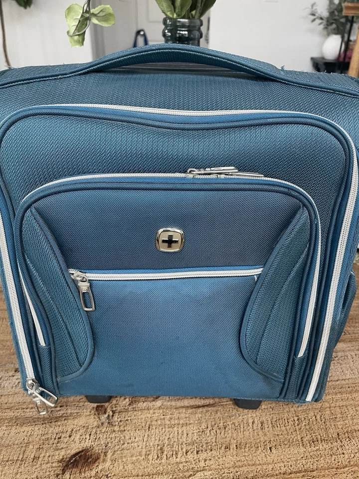 Ruedas con ruedas laterales blandas para equipaje de mano SWISSGEAR, verde azulado Foto 2 de 4