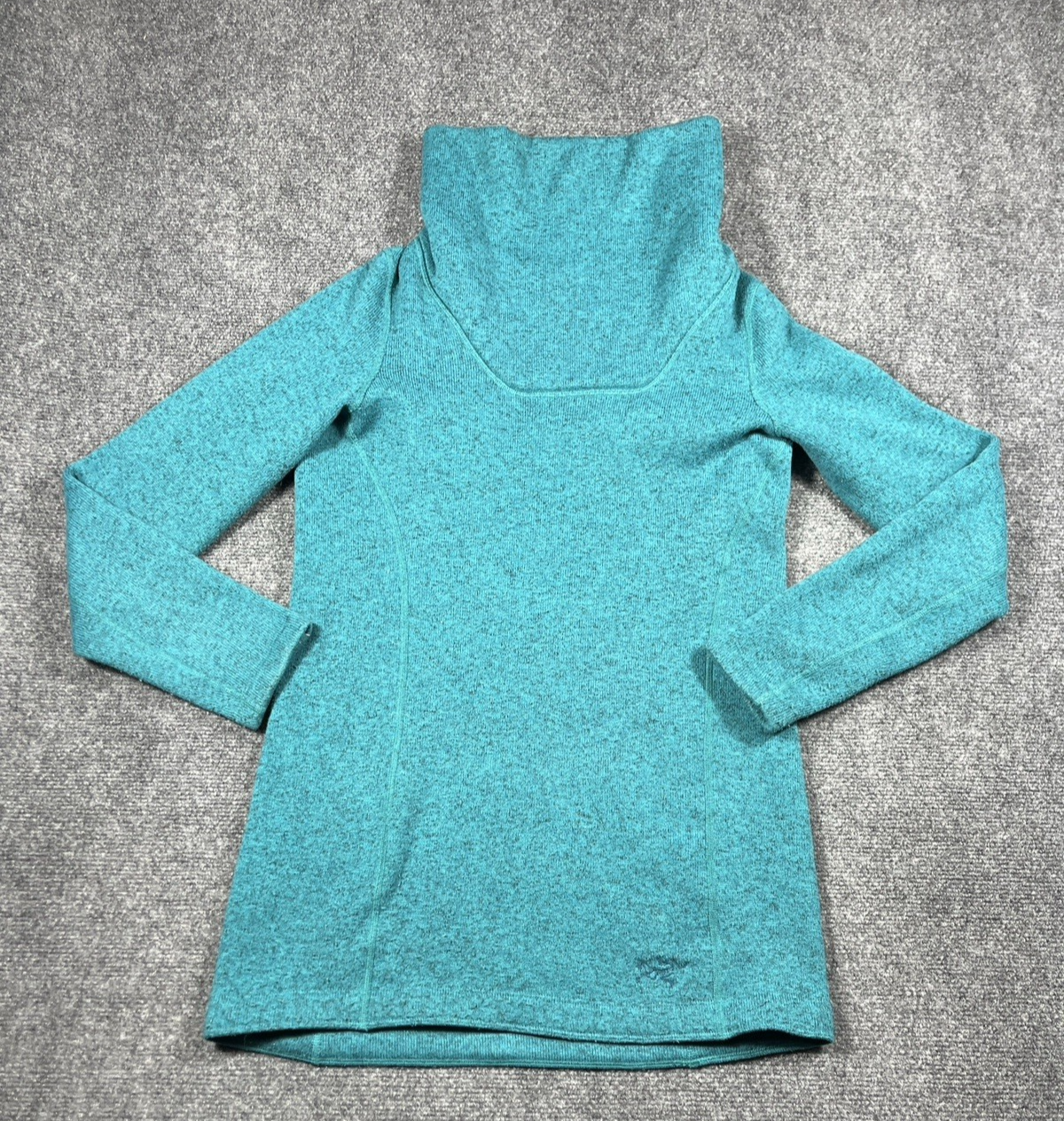 ARC'TERYX Arcteryx maglione donna piccolo manica lunga verde esterno invernale logo ricamato